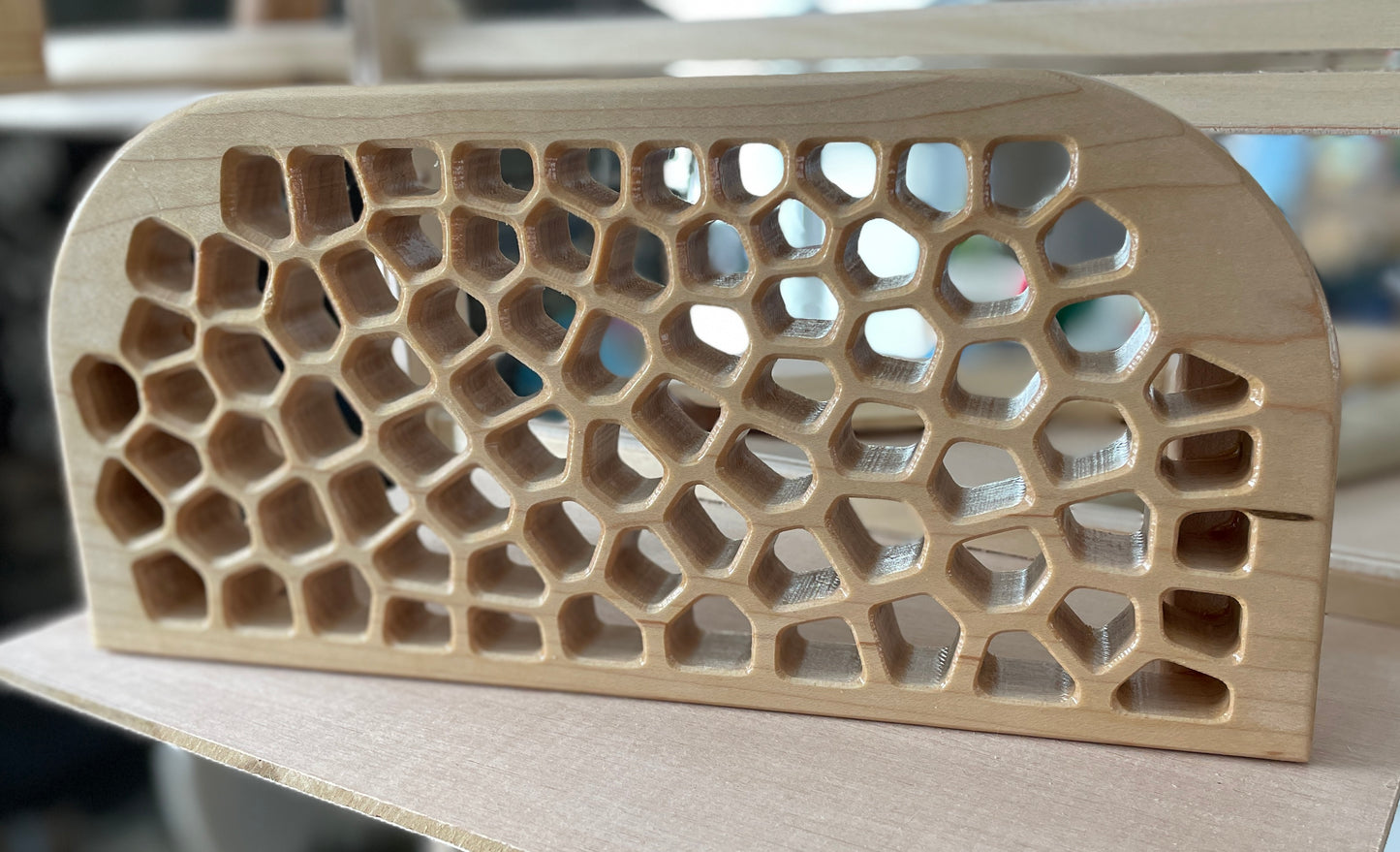 Wood Voronoi Shelf